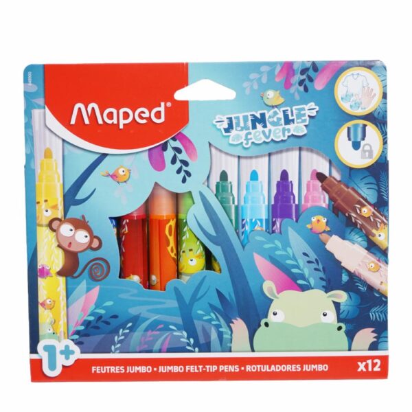 Marcadores Jumbo Jungle Fever MAPED X 12 Unds