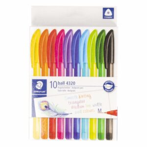 Bolígrafos Ball De Colores STAEDTLER 10 Piezas