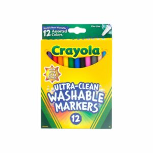 Marcadores Lavables Punta Fina 12ct CRAYOLA X 12