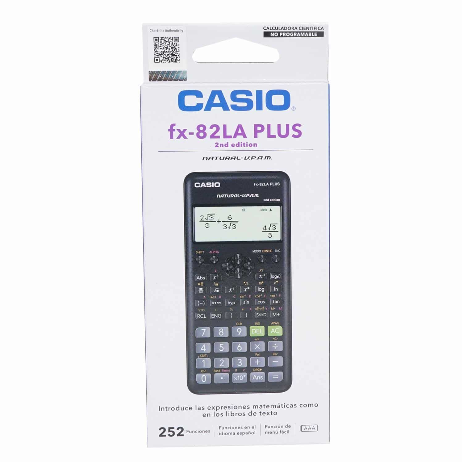 Calculadora Científica Casio 252 Funciones Negra CASIO 161.5x77x13.8mm - Imagen 2