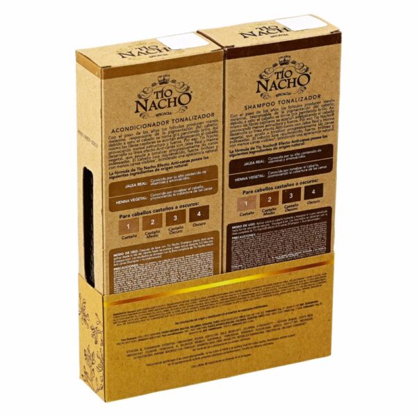 Shampoo Y Acondicionador Anti-Caída Efecto Anti - Canas Henna Egipcia Kit TIO NACHO 2 X 415 Ml - Imagen 2