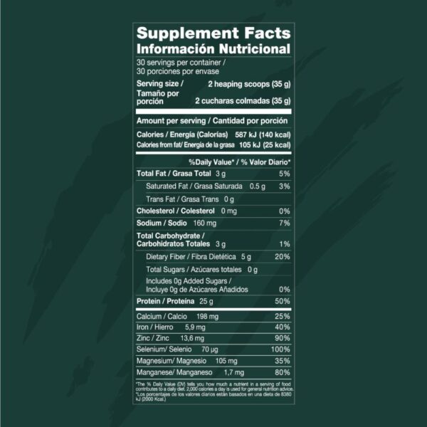 Proteína En Polvo Natural Vanilla TRIBU NUTRITION 1000 G - Imagen 2