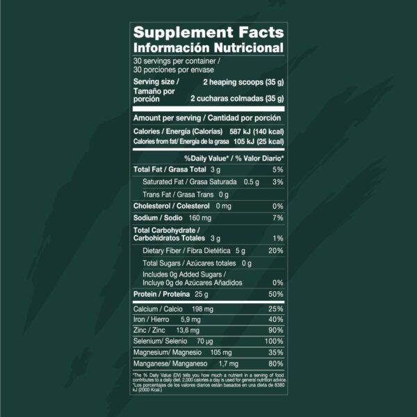 Proteína En Polvo Natural Vanilla TRIBU NUTRITION 1000 G - Imagen 2