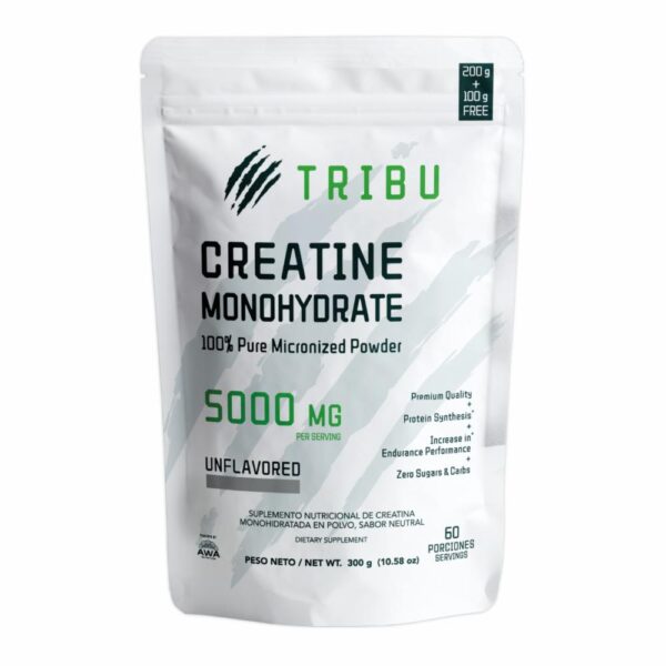 Creatina Monohidratada TRIBU NUTRITION 300 G - Imagen 3