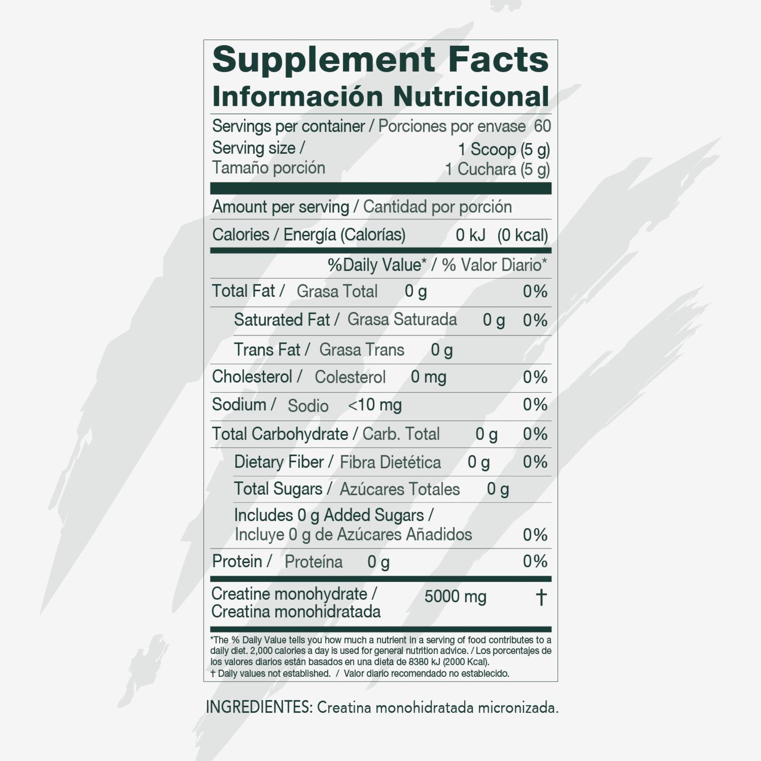 Creatina Monohidratada TRIBU NUTRITION 300 G - Imagen 2