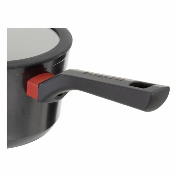 Cacerola De Inducción Con Tapa De Vidrio Negra BUGATTI 20 Cm - Imagen 3