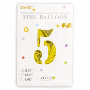 Globo Aluminio Dorado N5 IMPORTADORA CUMPLEAÑOS 16"
