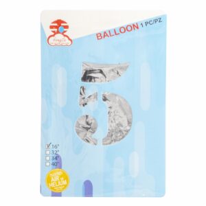 Globo Aluminio Plata N5 IMPORTADORA CUMPLEAÑOS 16"