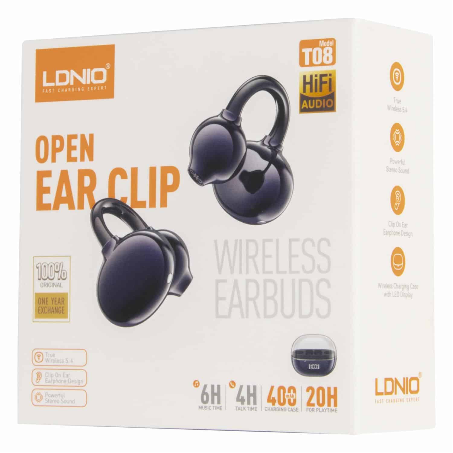 Audífonos Open Ear Clip T08 LDNIO Wireless - Imagen 4
