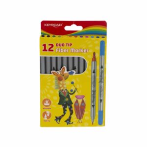 Marcador Escolar Doble Punta De Colores KEY Caja X 24