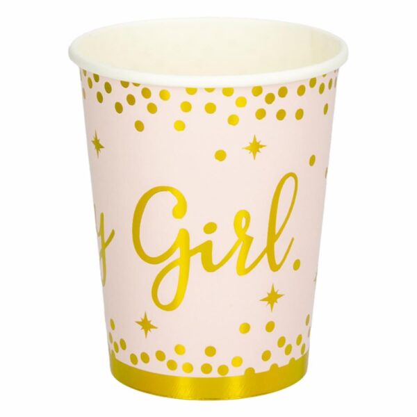 Vaso Baby Girl 8 Oz IMPOR.CUMPLEANOS X 10 Uds