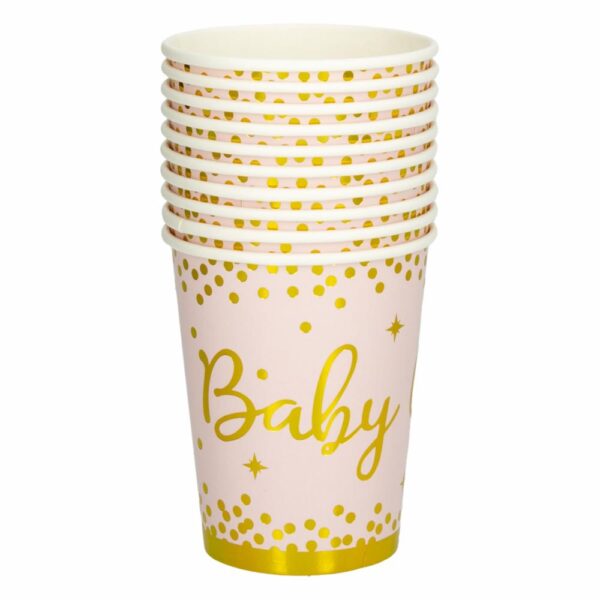 Vaso Baby Girl 8 Oz IMPOR.CUMPLEANOS X 10 Uds - Imagen 2