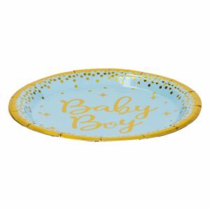 Plato Baby Boy 18 Cm IMPORTADORA CUMPLEAÑOS X 10 Uds