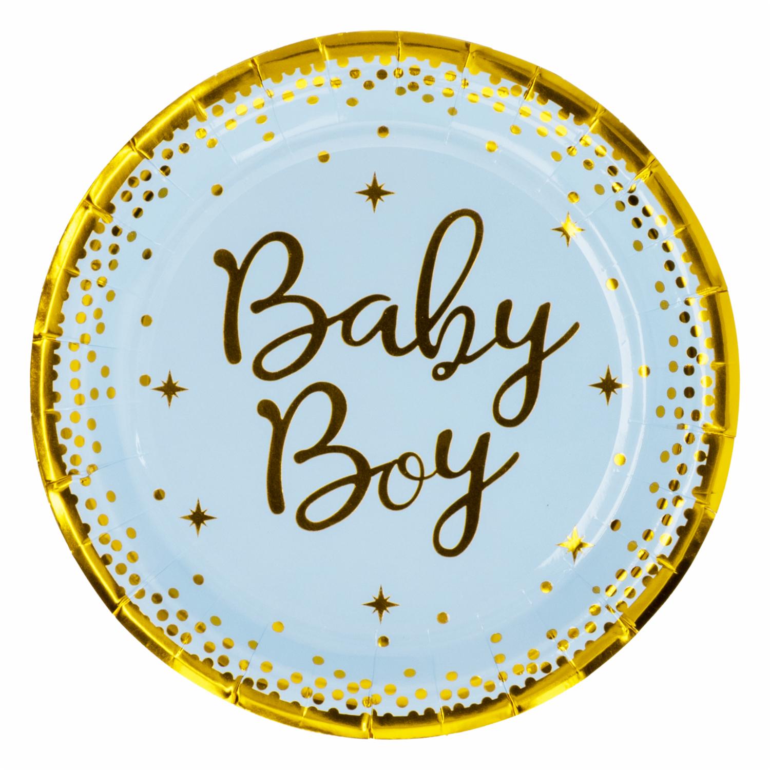 Plato Baby Boy 18 Cm IMPORTADORA CUMPLEAÑOS X 10 Uds - Imagen 2