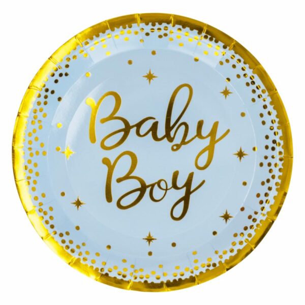 Plato Baby Boy 23 Cm IMPOR.CUMPLEANOS X 10 Uds - Imagen 2