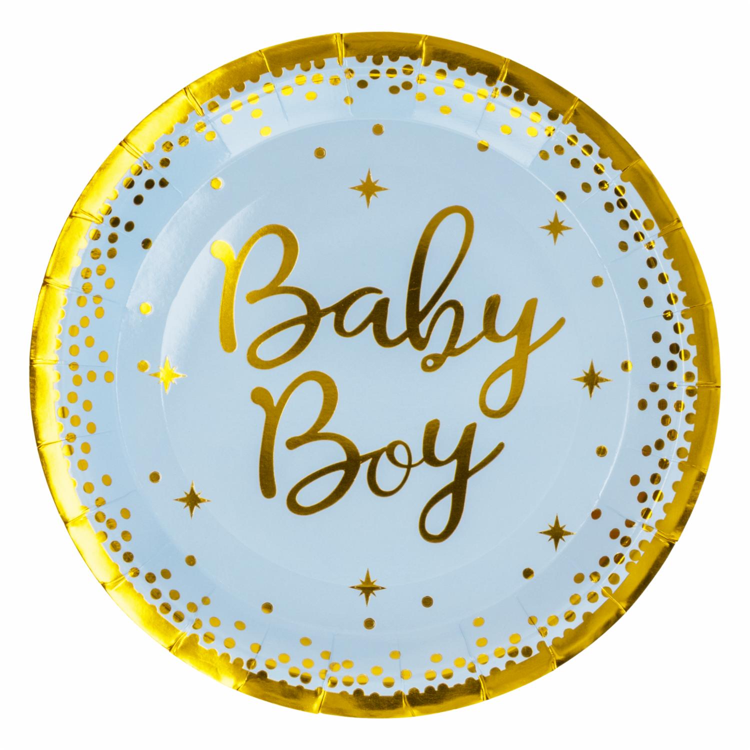Plato Baby Boy 23 Cm IMPORTADORA CUMPLEAÑOS X 10 Uds - Imagen 2
