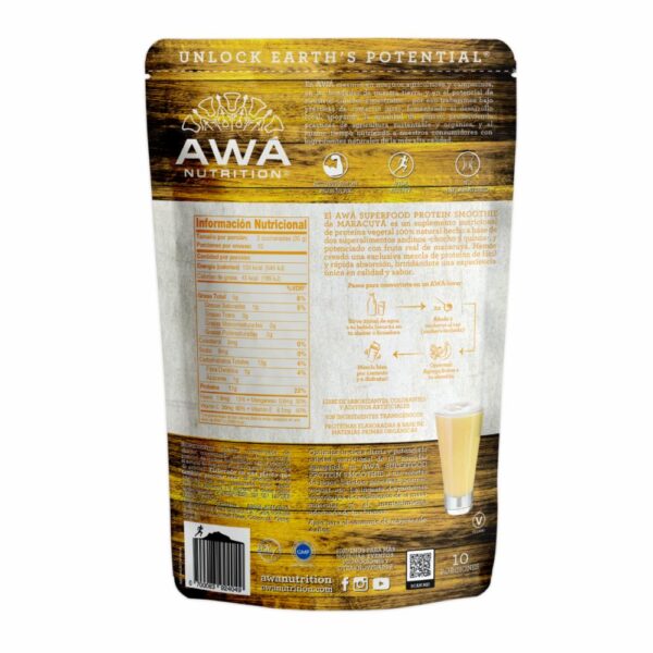Proteína Superfood Smoothie De Maracuyá AWA NUTRITION 300 G - Imagen 3