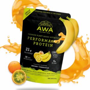Proteína En Polvo Performance Protein Banana Naranjilla Jungle Shake AWA NUTRITION 300 g