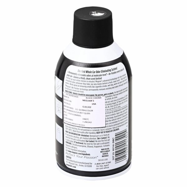 Sanitizador De Ductos Ventilación Eliminación De Bacterias Bajo Un Sistema Molecular Y Aroma Agradable  Black Chrome MEGUIAR'S 57 G - Imagen 2