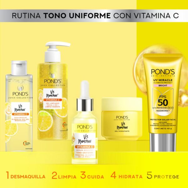 Gel Facial Hidratante Juice Collection Anti Manchas Con Vitamina C POND'S 110 G - Imagen 3
