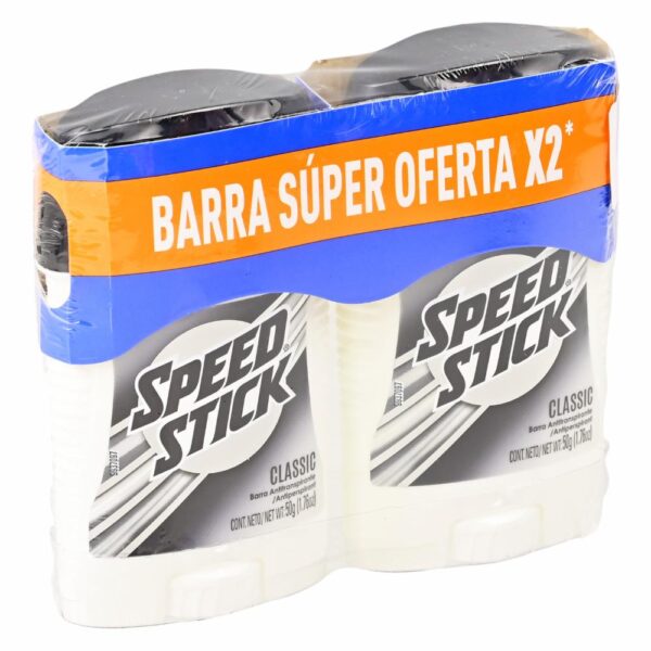 Desodorante En Barra Para Hombre Classic SPEED STICK 2 X 50 G