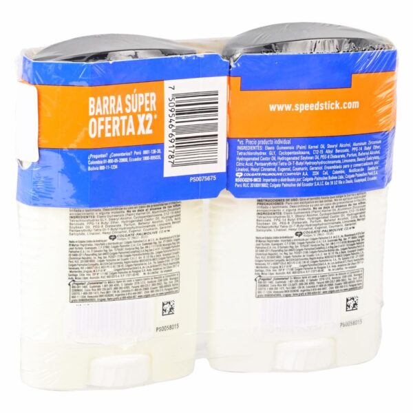 Desodorante En Barra Para Hombre Classic SPEED STICK 2 X 50 G - Imagen 2