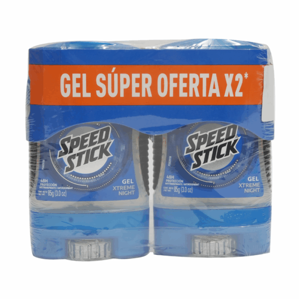 Desodorante En Gel Para Hombre Xtreme Nigth SPEED STICK 2 X 85 G - Imagen 2