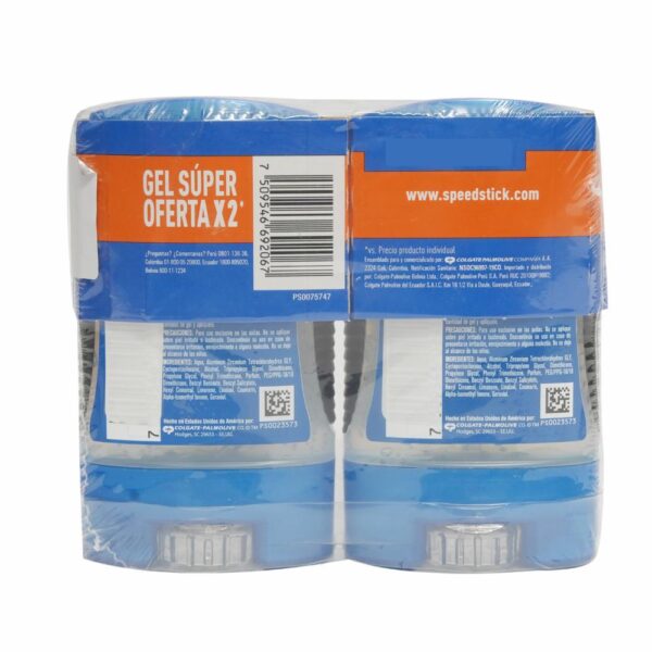 Desodorante En Gel Para Hombre Xtreme Nigth SPEED STICK 2 X 85 G - Imagen 3