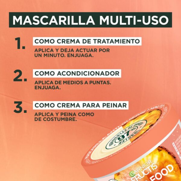 Mascarilla Capilar Anti-Quiebre Garnier Fructis Hair Food Piña GARNIER FRUCTIS 350 Ml - Imagen 10