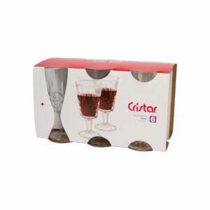 Set Copas De Vino Diamante 0138cl CRISTAR 14,8 Cm