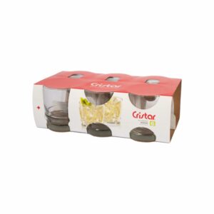 Set De Vasos Madeira Rocks 0277cl6 CRISTAR X 6 Uds