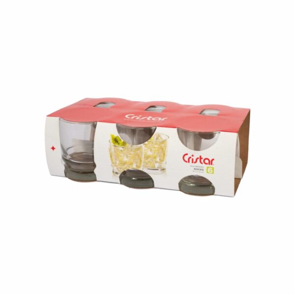 Set De Vasos Madeira Rocks 0277cl6 CRISTAR X 6 Uds