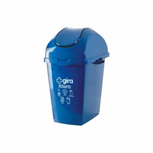 Papelera Gira Azul Tapa Vaivén NOVEDADES 27 L