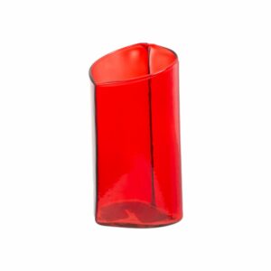 Velón De Diseño Corazón Translucido Color Rojo OTÚN 20X10 Cm