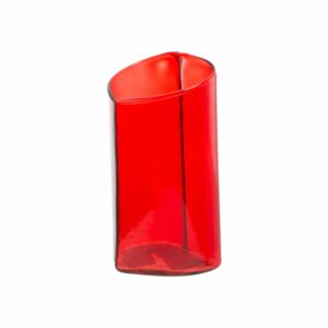 Velón De Diseño Corazón Translucido Color Rojo OTÚN 20X10 Cm