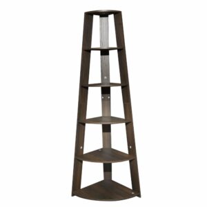 Estantería Esquinera Garden Nogal RTA 6 Pisos