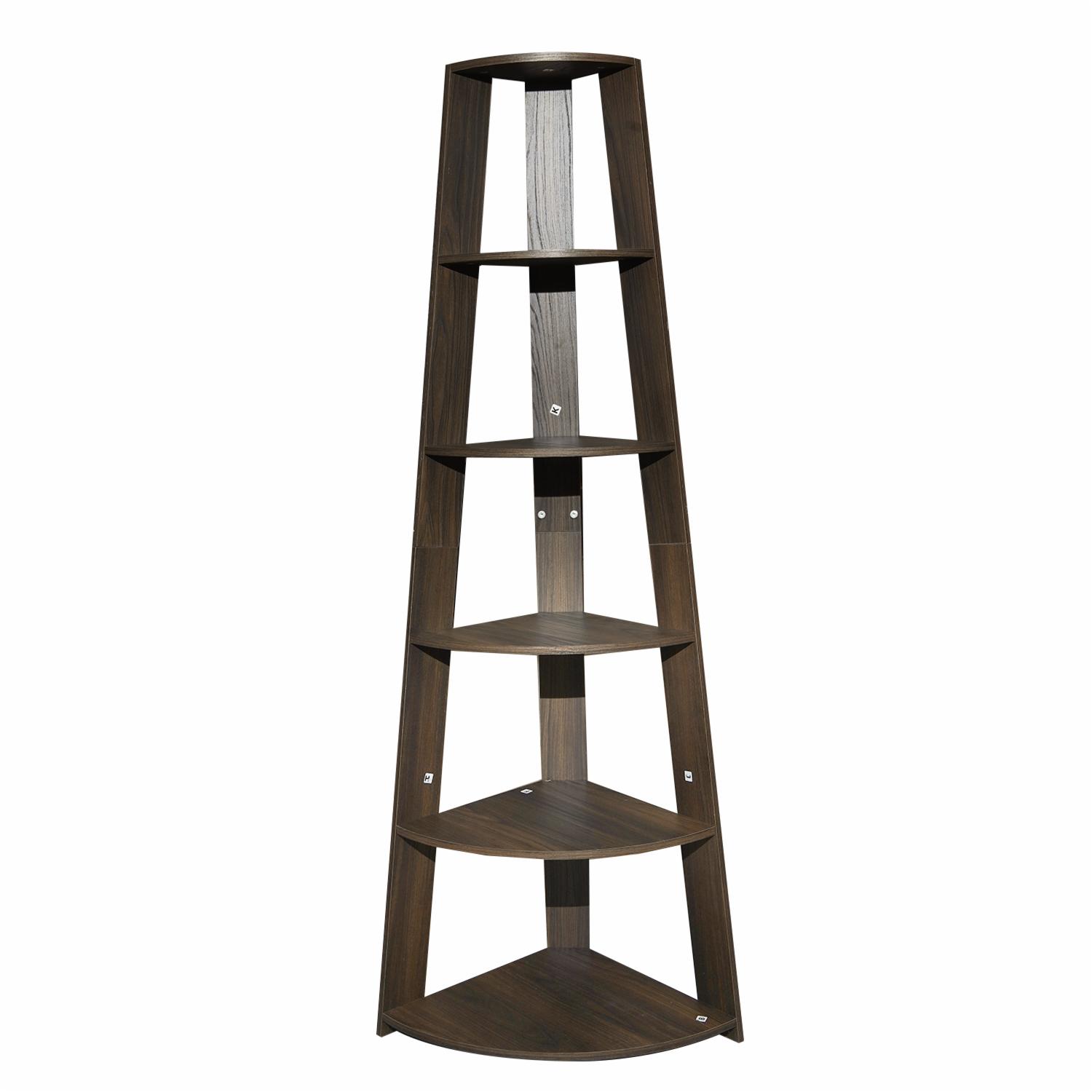 Estantería Esquinera Garden Nogal RTA 6 Pisos - Imagen 2