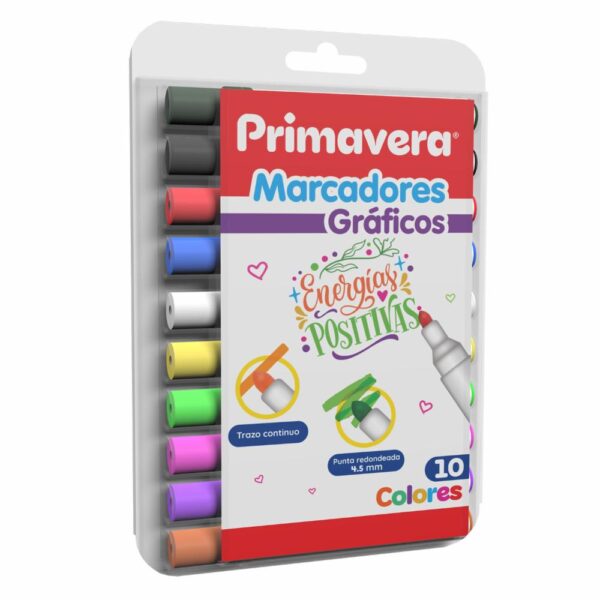 Marcadores Grafico De Colores PRIMAVERA X 10 Uds - Imagen 2