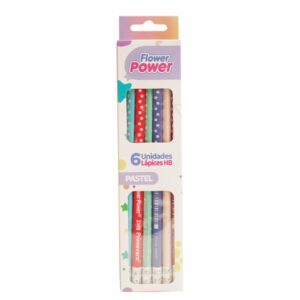 Lápiz Pastel FLOWER POWER X 6 Uds