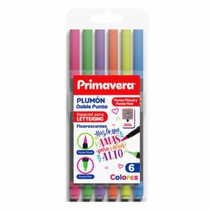 Marcadores Punta Pincel Fluorescente FLOWER POWER X 6 Uds