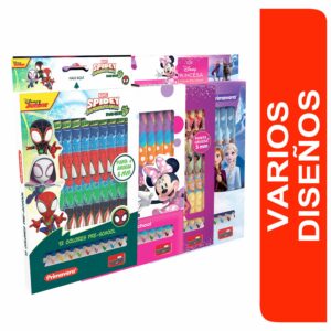 Lápices De Colores Pre Escolar Personajes Disney PRIMAVERA X 8 Uds