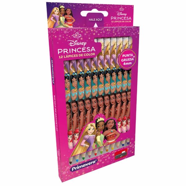 Lápices De Colores Triangulares Personajes Para Niña PRIMAVERA X 12 Uds - Imagen 3
