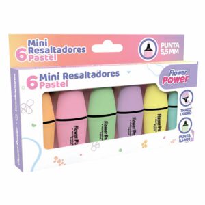 Resaltadores Mini FLOWER POWER X 6 Uds