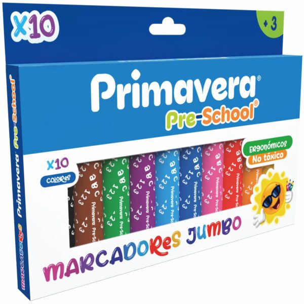 Marcadores Pre Escolares Jumbo PRIMAVERA X 10 Uds