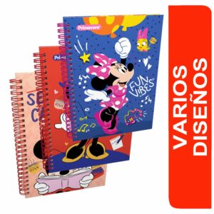 Cuaderno Argollado Cuadros Minnie Mouse PRIMAVERA 100 Hojas