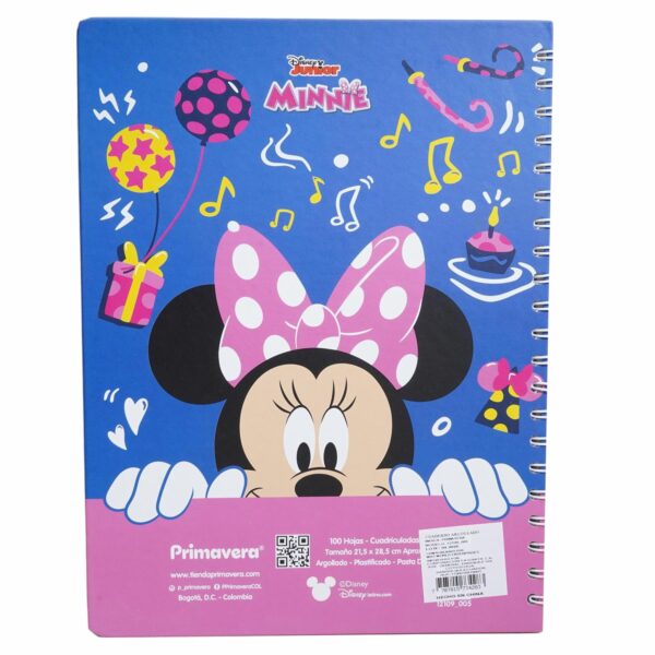 Cuaderno Argollado Cuadros Minnie Mouse PRIMAVERA 100 Hojas - Imagen 2