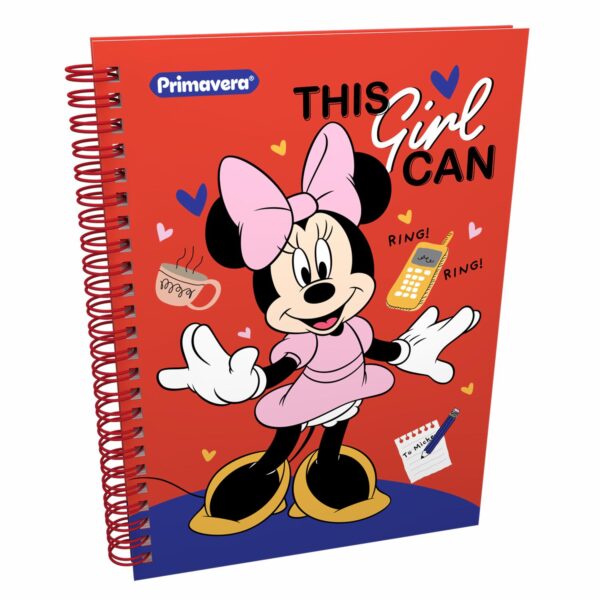 Cuaderno Argollado Cuadros Minnie Mouse PRIMAVERA 100 Hojas - Imagen 4