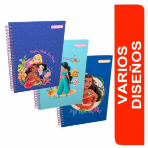 Cuaderno Argollado Cuadros Princesas PRIMAVERA 100 Hojas
