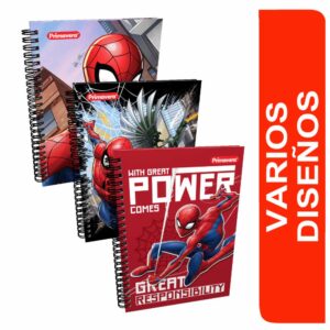 Cuaderno Argollado Cuadros Spiderman PRIMAVERA 100 Hojas