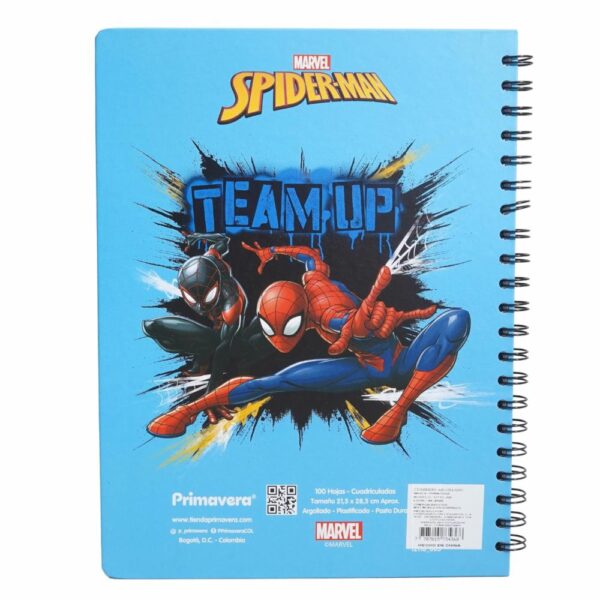 Cuaderno Argollado Cuadros Spiderman PRIMAVERA 100 Hojas - Imagen 2